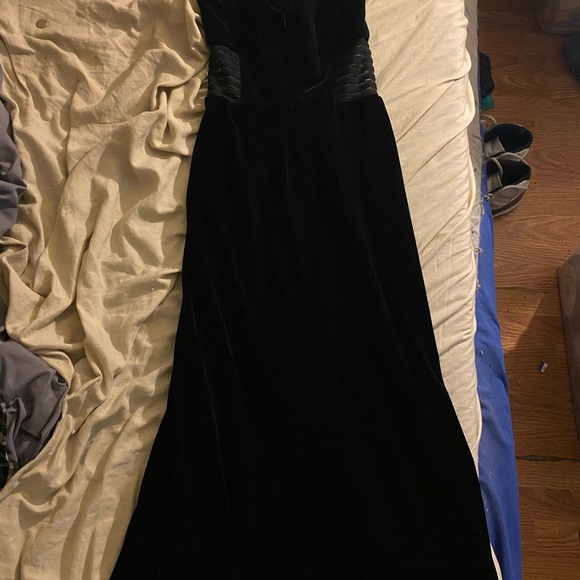 Velvet Black Prom Dress - Picture 6 of 6
